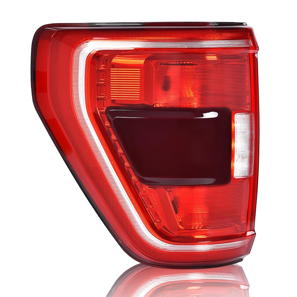 Led Tail Light Rear Brake Lamp Left For Ford F150 Xlt 2021 2023 With Blind Spot Fits Factory Incandescent Model Red Lens Driver