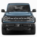 Ipick Image For Ford Bronco 3d Chrome Logo On Black Carbon Fiber Pattern Stainless Steel License Plate