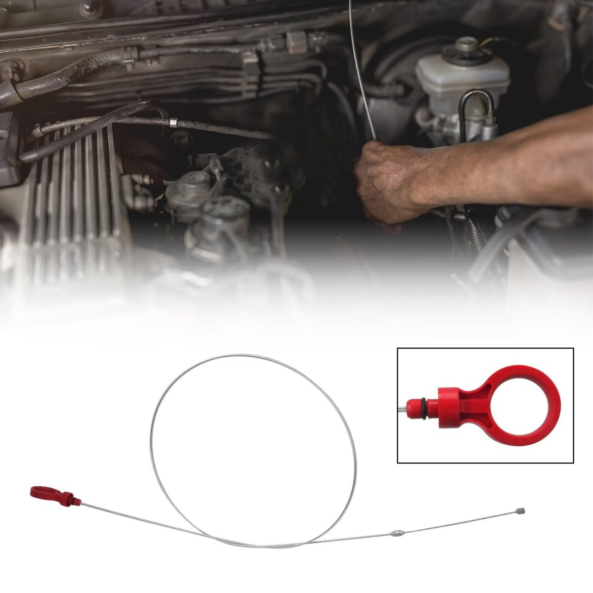 Blue Elf Automatic Transmission Dipstick With Directions Check Replace 9336 8863b 9336a 917327 917-327 For Dodge Magnum