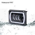 Movotor Off Road 4x6 Led Headlights With White Amber Halo Seal Beam H4651 H4656 H6545 H4668 Replacement Headlamp For Chevy