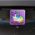 Unicorn Cat With Rainbow Calico Markings Tow Trailer Hitch Cover Plug Insert