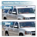 Uxcell 1 Set Car Chrome Plated Half Mirror Covers Handle Cover Cap Overlay For Gmc Sierra 3500 Hd 2007-2014