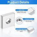 10pcs M5x12mmx3mm Square Nuts Carbon Steel Zinc Plated Coarse Thread Fasteners For Home Repairs And Professional Engineering