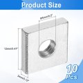 10pcs M5x12mmx3mm Square Nuts Carbon Steel Zinc Plated Coarse Thread Fasteners For Home Repairs And Professional Engineering