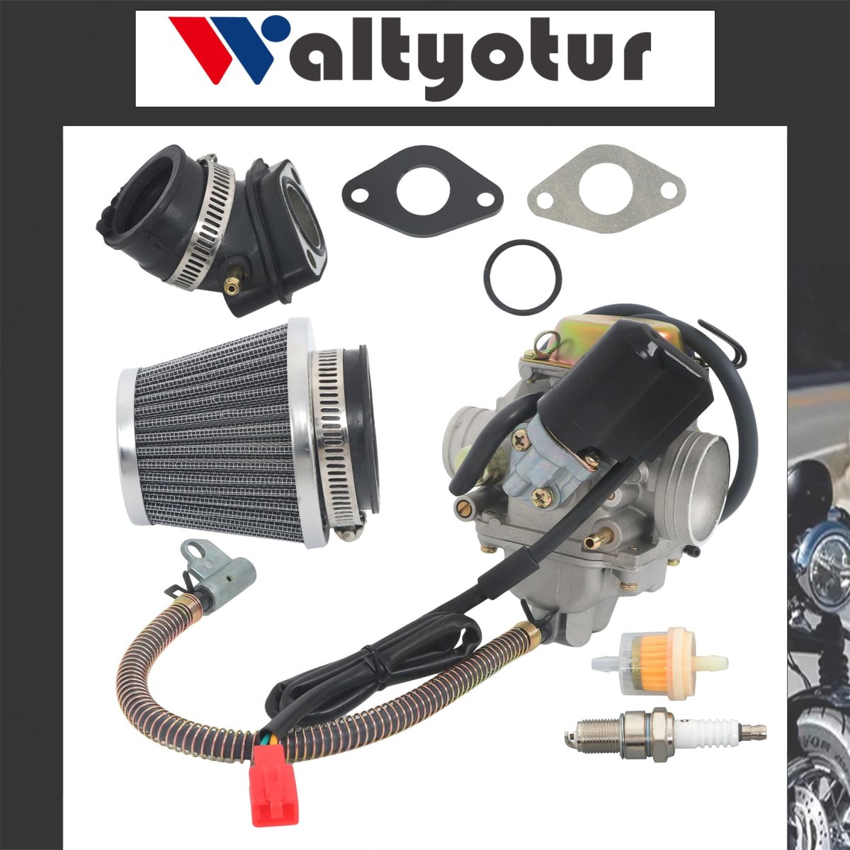 24mm Motorcycle Carburetor Kit Pd24j For 4 Stroke Gy6 125cc 150cc 152qmi 157qmj Aluminum Replacement Set