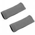 2pcs Universal Car Accessories Suede Door Handle Cover Soft Protector Gray 