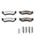 Evolution Truck And Tow Z36 Carbon Fiber Ceramic Front Brake Pad Set With Installation Hardware For Dodge Durango Ram 1500 Van 