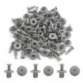 50pcs Plastic Push Pin Bumper Fender Rivets Expansion Screws Clips Gray 8 5mm