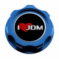 Vms Racing Blue Oil Cap With I Love Jdm Emblem In Cnc Machined Billet Aluminum Compatible Honda Acura Integra