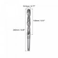 Uxcell 20mm High-speed Steel Twist Bit Extra Long Drill With Mt2 Morse Taper Shank 240mm Overall Length