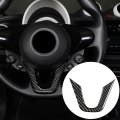 Tenwind For Mercedes Benz Smart 453 Fortwo Forfour 2016-2021 Carbon Fiber Car Steering Wheel Decoration Frame Stickers