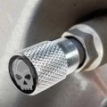 Tricktoppers Polhed Silver Billet Knurled Aluminum Tire Wheel Valve Stem Dust Caps For Cars Trucks Trailers Suv S Rv S