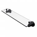 Allied Brass Ap-1 22 Astor Place Inch Vanity Beveled Edges Glass Shelf Matte Black 