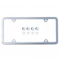 Uframe 100 Stainless Steel Mirror Polished License Plate Frame Slim 4-hole 