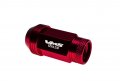 Vms Racing 12x1 5 20pc Piece Red Anodized 44mm Long Open End Lightweight Aluminum Lug Nuts Compatible With Chevy Chevrolet