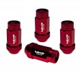 Vms Racing 12x1 5 20pc Piece Red Anodized 44mm Long Open End Lightweight Aluminum Lug Nuts Compatible With Chevy Chevrolet