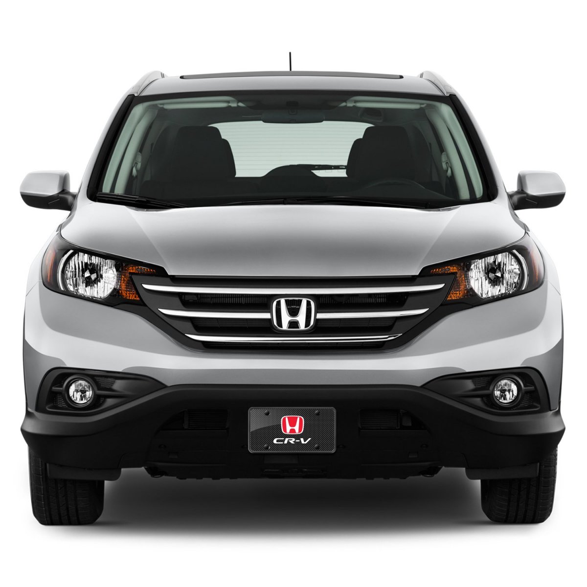Honda Cr-v Black Carbon Fiber Look Aluminum Metal License Plate 11 88 In X 6 Special Graphic For Car And Suv