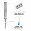 Uxcell Tapered Ball Nose End Mill Uncoated Solid Carbide 2 Flute Spiral Milling Cutter 0 25mm Radius 5mm Diameter 6mm Shank