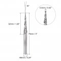 Uxcell Tapered Ball Nose End Mill Uncoated Solid Carbide 2 Flute Spiral Milling Cutter 0 25mm Radius 5mm Diameter 6mm Shank