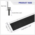 Uxcell Door Brush Bottom Sweep H-shape Aluminum Alloy Base With 3 5-inch Pp For Home Industrial 35-inch L Silver