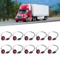 Evgatsauto Side Marker Light 10pcs 3 4in Led Lamp Bulb Clearance With Dc Terminal 12v Red Amber For Car Trailer Truck Yacht
