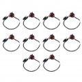 Evgatsauto Side Marker Light 10pcs 3 4in Led Lamp Bulb Clearance With Dc Terminal 12v Red Amber For Car Trailer Truck Yacht