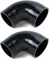 Silicone Reducer Coupler Kit 4 Pack 3 In To 2 5 And 90 Degree Elbows With T Bolt Clamps For Air Intake Intercooler Piping