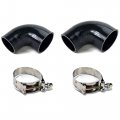 Squirrelly Silicone Reducer Coupler Kit 4 Pack 3 To 2 5 Inch 90 Degree 1x Layers Of Reinforcement With 2x T-bolt Clamps Air 