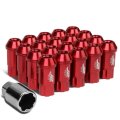 Auto Dynasty J2 Engineering 7075 Compatible Withged Aluminum M12x1 5 20pcs 50mm Long Open End Lug Nut Set W Turner Red