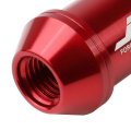 Auto Dynasty J2 Engineering 7075 Compatible Withged Aluminum M12x1 5 20pcs 50mm Long Open End Lug Nut Set W Turner Red