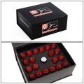 Auto Dynasty J2 Engineering 7075 Compatible Withged Aluminum M12x1 5 20pcs 50mm Long Open End Lug Nut Set W Turner Red