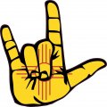 Stickertalk New Mexico I Love You Hand Sticker 5 Inches By 
