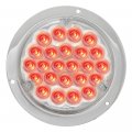Red 4 In 24 Led Stop Turn Tail Light With Chrome Die Cast Housing Model 87583 Waterproof Rear Truck Exterior Lighting 12 Volts 