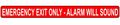 Compliancesigns Vinyl Exit Emergency Fire Label 24 X 2 In With English Red 