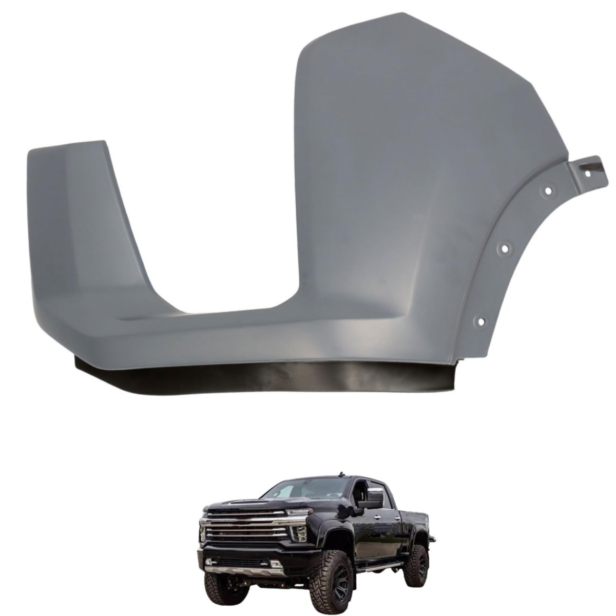 Front Bumper Outer Filler Left Side Primed For Silverado 2500hd 2020 2023 Replacement 84678867