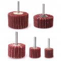 Abrasive Flap Wheels For Sanding And Finishing 1 4 In Shank Non Woven Rotary Mounted 240 Grit 5 Pieces Multiple Head Diameters 