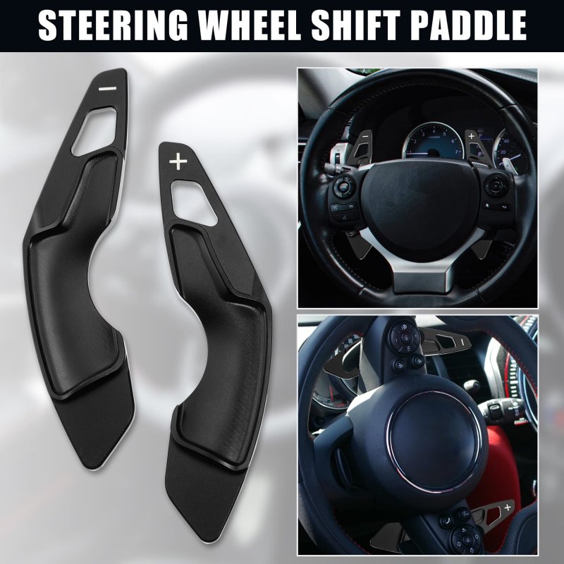 1 Pair Black Steering Wheel Shift Paddle Shifter Aluminum Alloy Extend Cover For Lexus Is300h Is350 Is250 Is300 Is200t Nx300