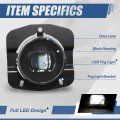 Auto Dynasty Full Led Projector Front Bumper Driving Fog Light Lamps Compatible With Kenworth T680 2011-2022 Driver And