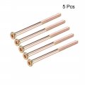 Uxcell M8x120mm Furniture Screw Hex Socket Machine Screws Zinc Plated Fasteners Bolts Half Thread Carbon Steel 5pcs