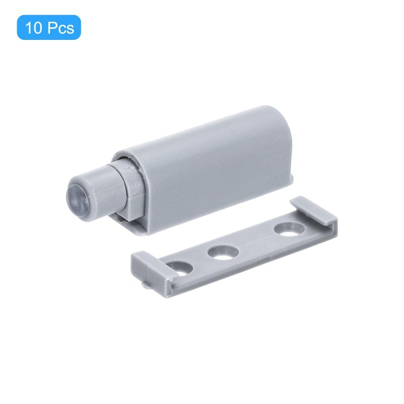 D3 Non-magnetic Push Latches 10pcs To Open Door Latch Touch For Wardrobe Cupboard Drawers Grey