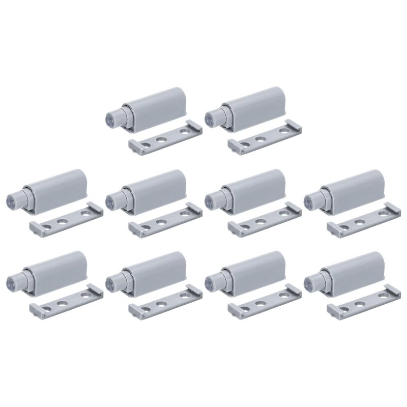 D3 Non-magnetic Push Latches 10pcs To Open Door Latch Touch For Wardrobe Cupboard Drawers Grey