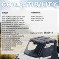 Kuafu 3-seat Utv Sport Hard Roof Compatible With 2017-2024 Polaris Ranger Xp 1000 900 Full Size 570 Replacement For 2-piece