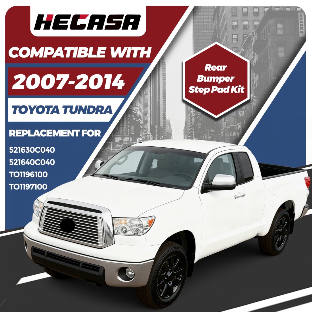 Rear Bumper Step Pad For 2007 2014 Toyota Tundra Left And Right Side Protector Guards Replacement 521630c040 521640c040