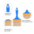 4 Paint Brush 0 35 Thick Soft Nylon Bristle With Pp Handle Paintbrush For Wall Cabinets Fences 5pcs