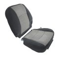 Grey And Black Seat Covers For Ram 1500 2500 3500 4500 5500 2009 2010 2011 2012 Driver Passenger Side Bottom Top Lean Back Set 