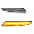 Front Amber Yellow Full Led Side Marker Lamps For 2007-2009 Mercedes Benz E Class E320 E350 E550 E63 Amg W211 Clear Lens Chrome 