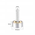 Uxcell Mirror Screws Decorative Caps Cover Nails Polished Stainless Steel 12mm 2pcs
