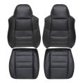 Front Seat Covers Ford F250 F350 F450 F550 2003 2007 Black Perforated Microfiber Leather 4 Piece Set For Crew Cab And Single 