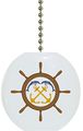 Helm Anchor Dolphin Solid Ceramic Fan Pull 