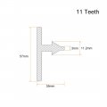 Uxcell Chuck Key 3mm 11 Teeth For 0 3-4mm Drill Black
